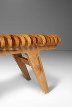 Load image into Gallery viewer, Organic Modern "Aligné" Slatted Bench in Solid Ambrosia Maple by Mark Leblanc, USA, c. 2022-ABT Modern