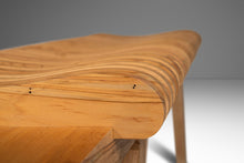 Load image into Gallery viewer, Organic Modern "Aligné" Slatted Bench in Solid Ambrosia Maple by Mark Leblanc, USA, c. 2022-ABT Modern