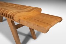 Load image into Gallery viewer, Organic Modern "Aligné" Slatted Bench in Solid Ambrosia Maple by Mark Leblanc, USA, c. 2022-ABT Modern