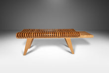 Load image into Gallery viewer, Organic Modern "Aligné" Slatted Bench in Solid Ambrosia Maple by Mark Leblanc, USA, c. 2022-ABT Modern