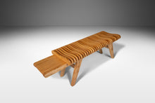 Load image into Gallery viewer, Organic Modern "Aligné" Slatted Bench in Solid Ambrosia Maple by Mark Leblanc, USA, c. 2022-ABT Modern