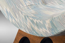 Load image into Gallery viewer, Original Sky Blue Jack Lenor Larsen Flame Stitch Pattern Wave Lounge Chair by Adrian Pearsall for the Strictly Spanish Line, USA-ABT Modern