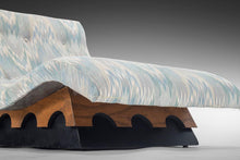 Load image into Gallery viewer, Original Sky Blue Jack Lenor Larsen Flame Stitch Pattern Wave Lounge Chair by Adrian Pearsall for the Strictly Spanish Line, USA-ABT Modern