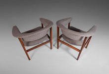 Load image into Gallery viewer, Pair of Barrel Arm Chairs by Arthur Umanoff for Madison in Original Gray Knit Fabric, c. 1960s-ABT Modern