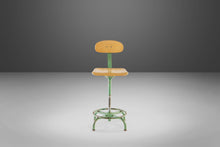 Load image into Gallery viewer, Pair of Industrial Adjustable Metal Drafting Stools / Barstools by Adjusto Equipment, c. 1940s-ABT Modern