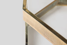 Load image into Gallery viewer, Patinaed Brass Octagonal Coffee Table with an Octagonal Glass Top After Milo Baughman, c. 1970s-ABT Modern