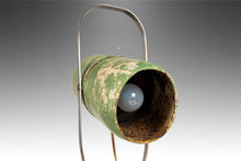 Load image into Gallery viewer, Patinaed Westinghouse Select-O-Ray Stage Light / Pedestal Lamp / Floor Lamp in Original Aged Mint Green Paint, USA, c. 1940s-ABT Modern
