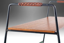 Load image into Gallery viewer, Petite Architectural Magazine Rack on Casters, West Germany, c. 1960's-ABT Modern