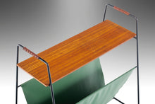 Load image into Gallery viewer, Petite Architectural Magazine Rack on Casters, West Germany, c. 1960's-ABT Modern