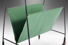 Load image into Gallery viewer, Petite Architectural Magazine Rack on Casters, West Germany, c. 1960's-ABT Modern