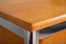 Load image into Gallery viewer, Post Modern 'Signatur' Executive Desk by Tord Bjorklund in Honey Oak w/ Chrome Detailing, Sweden, c. 1980-ABT Modern