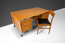 Load image into Gallery viewer, Post Modern 'Signatur' Executive Desk by Tord Bjorklund in Honey Oak w/ Chrome Detailing, Sweden, c. 1980-ABT Modern