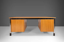 Load image into Gallery viewer, Post Modern 'Signatur' Executive Desk by Tord Bjorklund in Honey Oak w/ Chrome Detailing, Sweden, c. 1980-ABT Modern