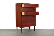 Load image into Gallery viewer, Private Listing - Six Drawer Teak Tall Dresser / Chest Made in Denmark by Munch Slagelse-ABT Modern