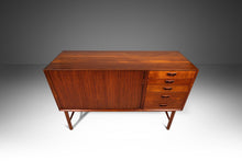 Load image into Gallery viewer, Rare Danish Modern Sideboard w/ Tambour Door in Teak by Peter Hvidt & Orla Mølgaard for Søborg, Denmark, c. 1956-ABT Modern