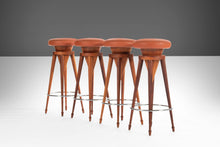 Load image into Gallery viewer, Rare Designer Bar Height Barstool in Walnut Attributed to Michael Taylor (2 Available) - Price is Per Unit, c. 1960s-ABT Modern