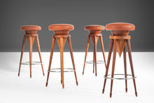 Load image into Gallery viewer, Rare Designer Bar Height Barstool in Walnut Attributed to Michael Taylor (2 Available) - Price is Per Unit, c. 1960s-ABT Modern