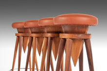 Load image into Gallery viewer, Rare Designer Bar Height Barstool in Walnut Attributed to Michael Taylor (2 Available) - Price is Per Unit, c. 1960s-ABT Modern