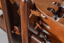 Load image into Gallery viewer, Rare Mid-Century Modern Loveseat in Solid Fruitwood & Leather by Angel Pazmino, Ecuador, c. 1960's-ABT Modern