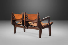 Load image into Gallery viewer, Rare Mid-Century Modern Loveseat in Solid Fruitwood & Leather by Angel Pazmino, Ecuador, c. 1960's-ABT Modern
