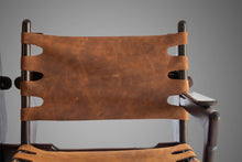 Load image into Gallery viewer, Rare Mid-Century Modern Loveseat in Solid Fruitwood & Leather by Angel Pazmino, Ecuador, c. 1960's-ABT Modern