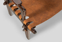 Load image into Gallery viewer, Rare Mid-Century Modern Loveseat in Solid Fruitwood & Leather by Angel Pazmino, Ecuador, c. 1960's-ABT Modern