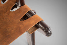 Load image into Gallery viewer, Rare Mid-Century Modern Loveseat in Solid Fruitwood & Leather by Angel Pazmino, Ecuador, c. 1960's-ABT Modern