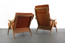 Load image into Gallery viewer, Rare Mid Century Modern Set of Two High back Chairs "Knot" Chairs by De Ster Gelderland in Solid Walnut-ABT Modern