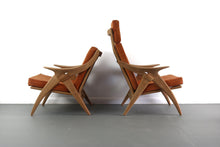 Load image into Gallery viewer, Rare Mid Century Modern Set of Two High back Chairs "Knot" Chairs by De Ster Gelderland in Solid Walnut-ABT Modern
