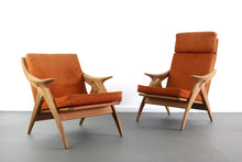 Load image into Gallery viewer, Rare Mid Century Modern Set of Two High back Chairs "Knot" Chairs by De Ster Gelderland in Solid Walnut-ABT Modern