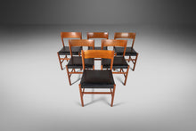 Load image into Gallery viewer, Rare Set of Six (6) 'Model 9' Dining Chairs by Arne Halvorsen for L. Jacobsen Møbelsnekkeri in Teak and Patinaed Leather, Norway, c. 1960's-ABT Modern