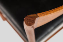 Load image into Gallery viewer, Rare Set of Six (6) 'Model 9' Dining Chairs by Arne Halvorsen for L. Jacobsen Møbelsnekkeri in Teak and Patinaed Leather, Norway, c. 1960's-ABT Modern