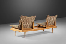 Load image into Gallery viewer, Rare Two Chair Modular Seating Bench / Sofa in Walnut by Gerald McCabe, USA, c. 1960's-ABT Modern