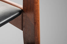 Load image into Gallery viewer, Rental of the Set of Six (6) Danish Modern Dining Chairs in Teak & Naugahyde by Poul Volther for Frem Røjle, Denmark, c. 1960's-ABT Modern