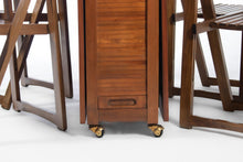 Load image into Gallery viewer, Romanian Drop Leaf Dining Table with Stow Away Four Chairs-ABT Modern