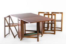 Load image into Gallery viewer, Romanian Drop Leaf Dining Table with Stow Away Four Chairs-ABT Modern