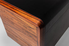 Load image into Gallery viewer, Rosewood Executive Desk After Ste. Marie & Laurent with Chrome Legs and Vinyl Top, c. 1960s-ABT Modern