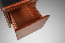 Load image into Gallery viewer, Rosewood Executive Desk After Ste. Marie & Laurent with Chrome Legs and Vinyl Top, c. 1960s-ABT Modern
