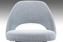 Load image into Gallery viewer, Saarinen Executive Armless Chair with Bentwood Legs In Gorgeous Original Blue Knoll Fabric, USA-ABT Modern
