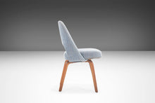 Load image into Gallery viewer, Saarinen Executive Armless Chair with Bentwood Legs In Gorgeous Original Blue Knoll Fabric, USA-ABT Modern