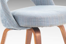 Load image into Gallery viewer, Saarinen Executive Armless Chair with Bentwood Legs In Gorgeous Original Blue Knoll Fabric, USA-ABT Modern