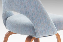 Load image into Gallery viewer, Saarinen Executive Armless Chair with Bentwood Legs In Gorgeous Original Blue Knoll Fabric, USA-ABT Modern