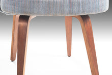 Load image into Gallery viewer, Saarinen Executive Armless Chair with Bentwood Legs In Gorgeous Original Blue Knoll Fabric, USA-ABT Modern