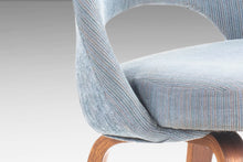 Load image into Gallery viewer, Saarinen Executive Armless Chair with Bentwood Legs In Gorgeous Original Blue Knoll Fabric, USA-ABT Modern