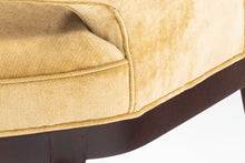 Load image into Gallery viewer, Saber Leg Lounge Chair in Walnut and Original Fabric Attributed to Harvey Probber, USA, c. 1960's-ABT Modern