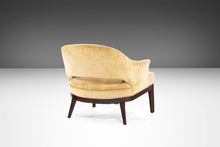 Load image into Gallery viewer, Saber Leg Lounge Chair in Walnut and Original Fabric Attributed to Harvey Probber, USA, c. 1960's-ABT Modern
