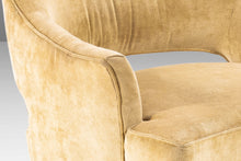 Load image into Gallery viewer, Saber Leg Lounge Chair in Walnut and Original Fabric Attributed to Harvey Probber, USA, c. 1960's-ABT Modern