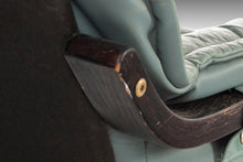 Load image into Gallery viewer, Scandinavian Bentwood Lounge Chair in Sage Green Leather After Westnofa, c. 1970s-ABT Modern