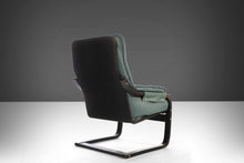Load image into Gallery viewer, Scandinavian Bentwood Lounge Chair in Sage Green Leather After Westnofa, c. 1970s-ABT Modern