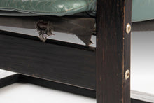 Load image into Gallery viewer, Scandinavian Bentwood Lounge Chair in Sage Green Leather After Westnofa, c. 1970s-ABT Modern